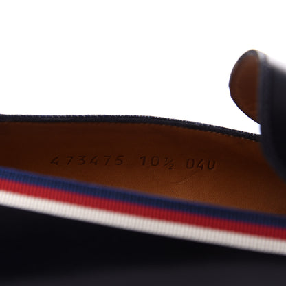 Gucci Calfskin Mens Web Sylvie Loafers 10.5 Black 11 of 12