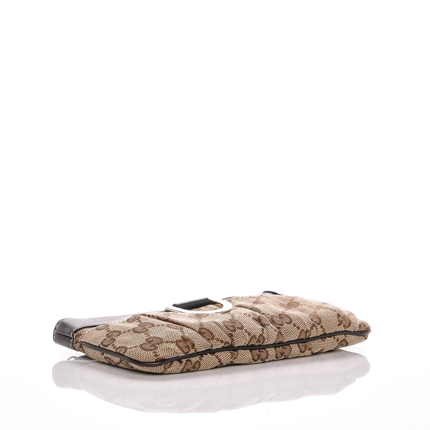 Monogram D Ring Wristlet Dark Brown