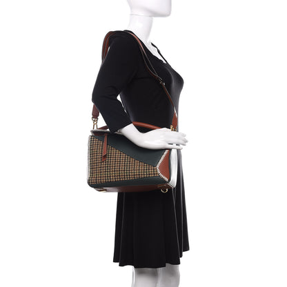 Loewe Tweed Calfskin Medium Puzzle Bag Emerald 2 of 11