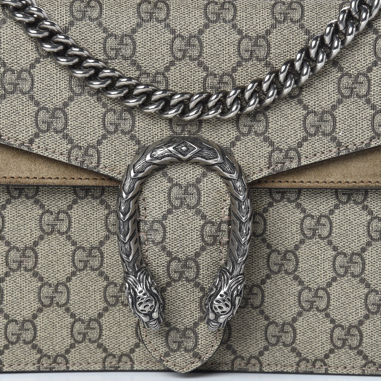 GG Supreme Monogram Small Dionysus Shoulder Bag Taupe