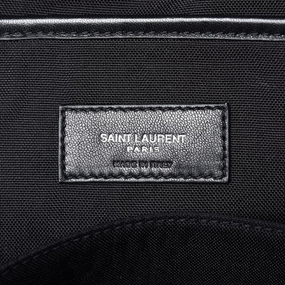 Saint Laurent Lambskin Canvas City Laptop Backpack Black 6 of 7
