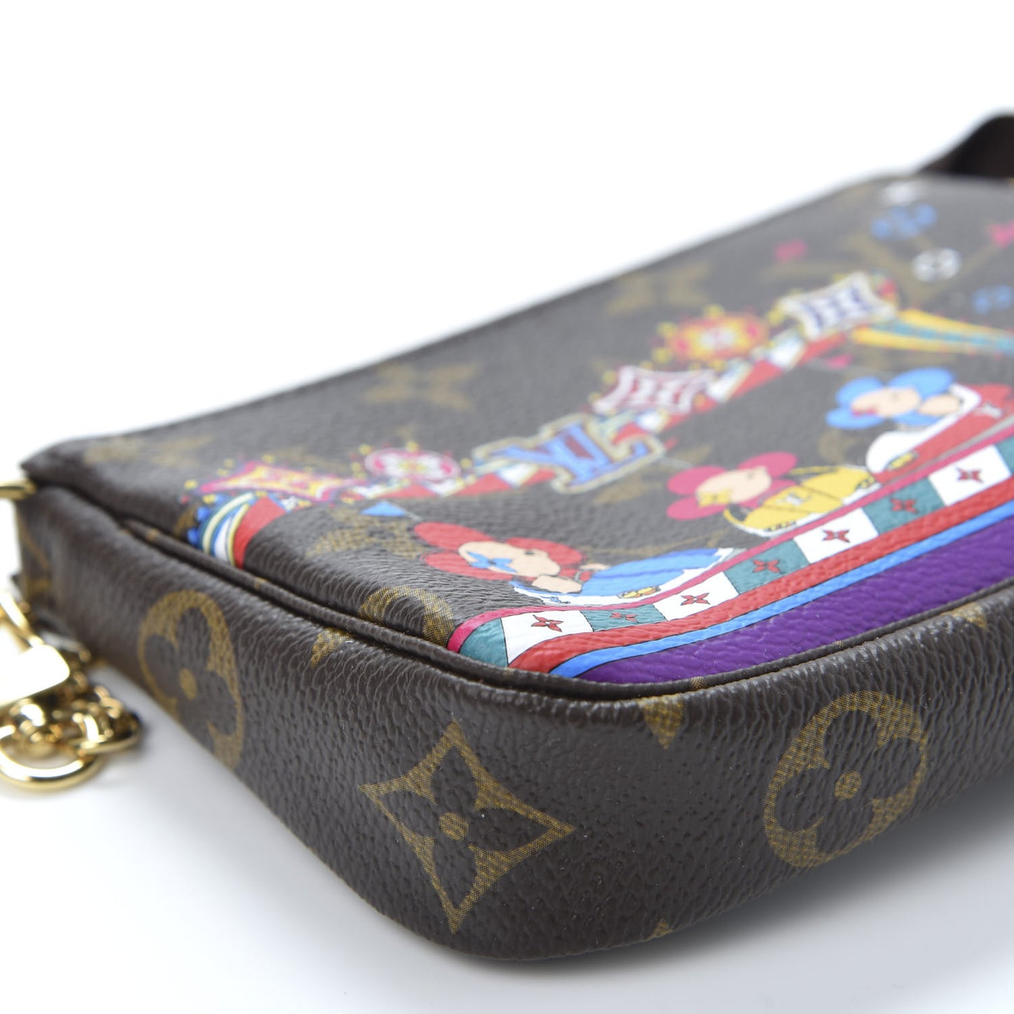 Monogram 2020 Christmas Animation Bumper Cars Mini Pochette Accessories Coquelicot
