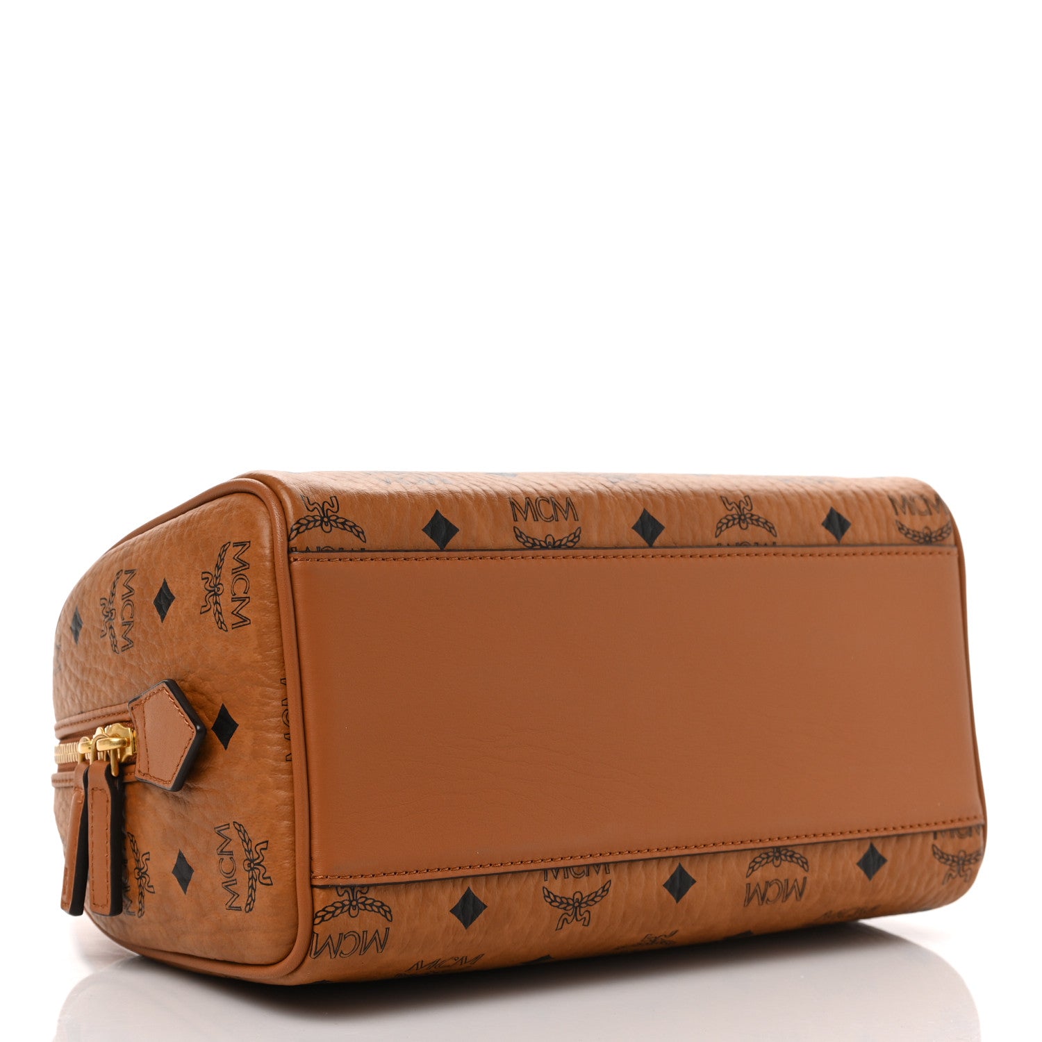 MCM Visetos Small Boston Bag Cognac 4 of 8