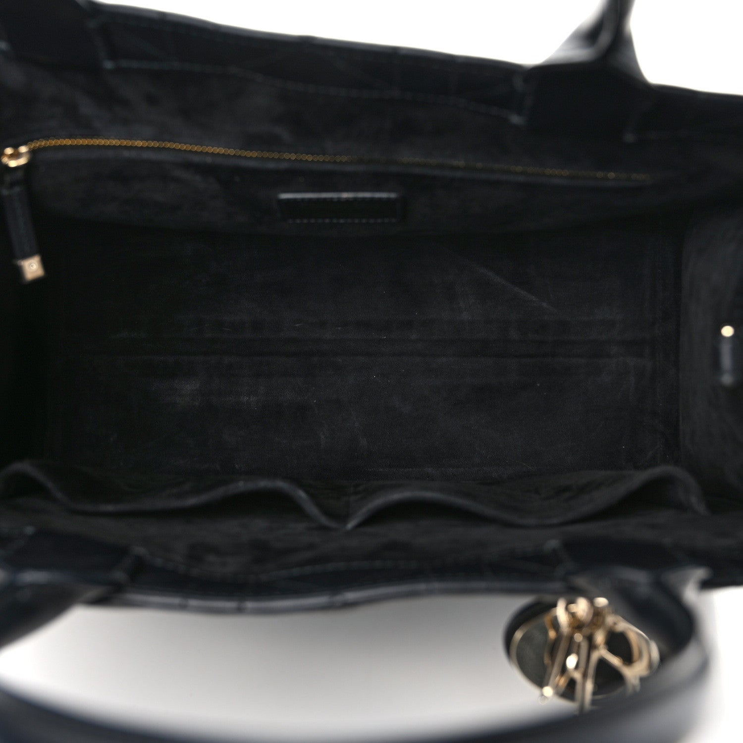 Christian Dior Calfskin Macro Cannage Medium Book Tote Black 5 of 10