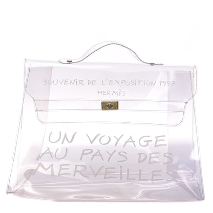 Hermes Vinyl Souvenir De L'Exposition Kelly Transparent 1 of 13