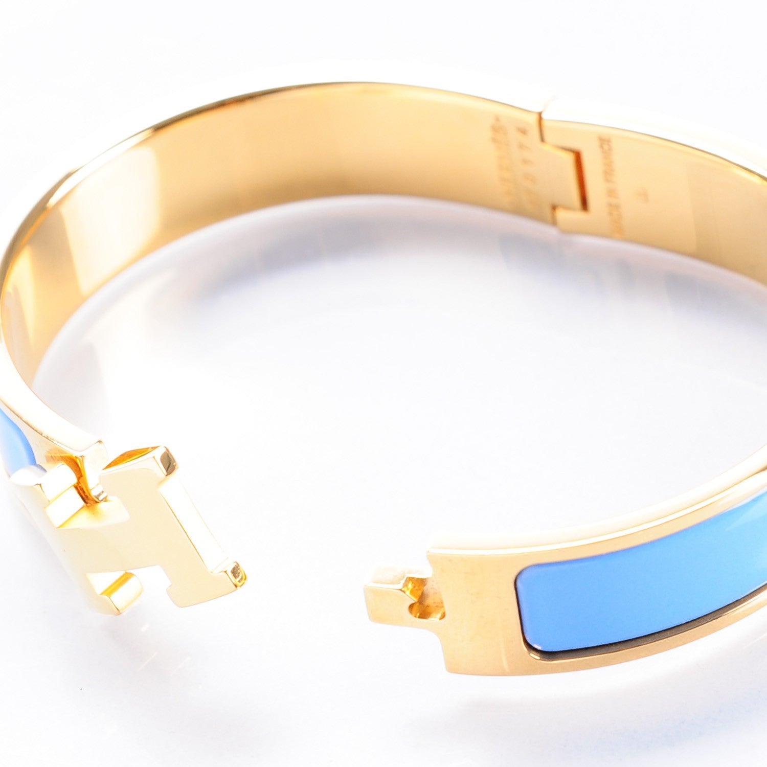 Hermes Enamel Narrow Clic H Bracelet PM Transat Bleu 3 of 5