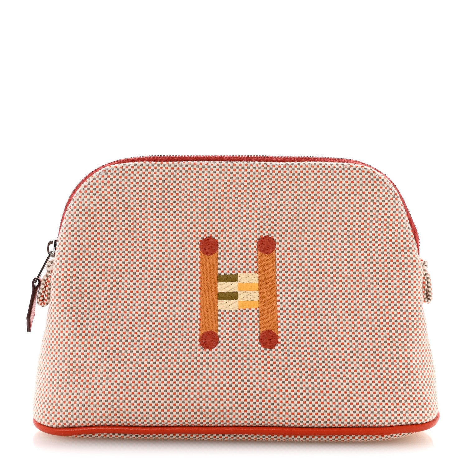 Hermes Cotton Canvas Crazy H Mini Bolide Case Orange Ficelle 1 of 6