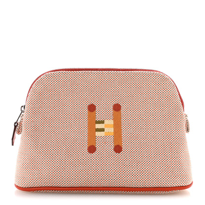 Hermes Cotton Canvas Crazy H Mini Bolide Case Orange Ficelle 1 of 6