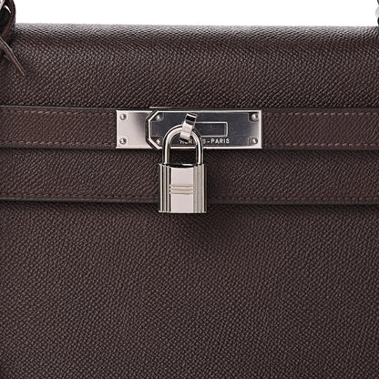 Hermes Epsom Kelly Retourne 32 Chocolate Orange 38 of 46