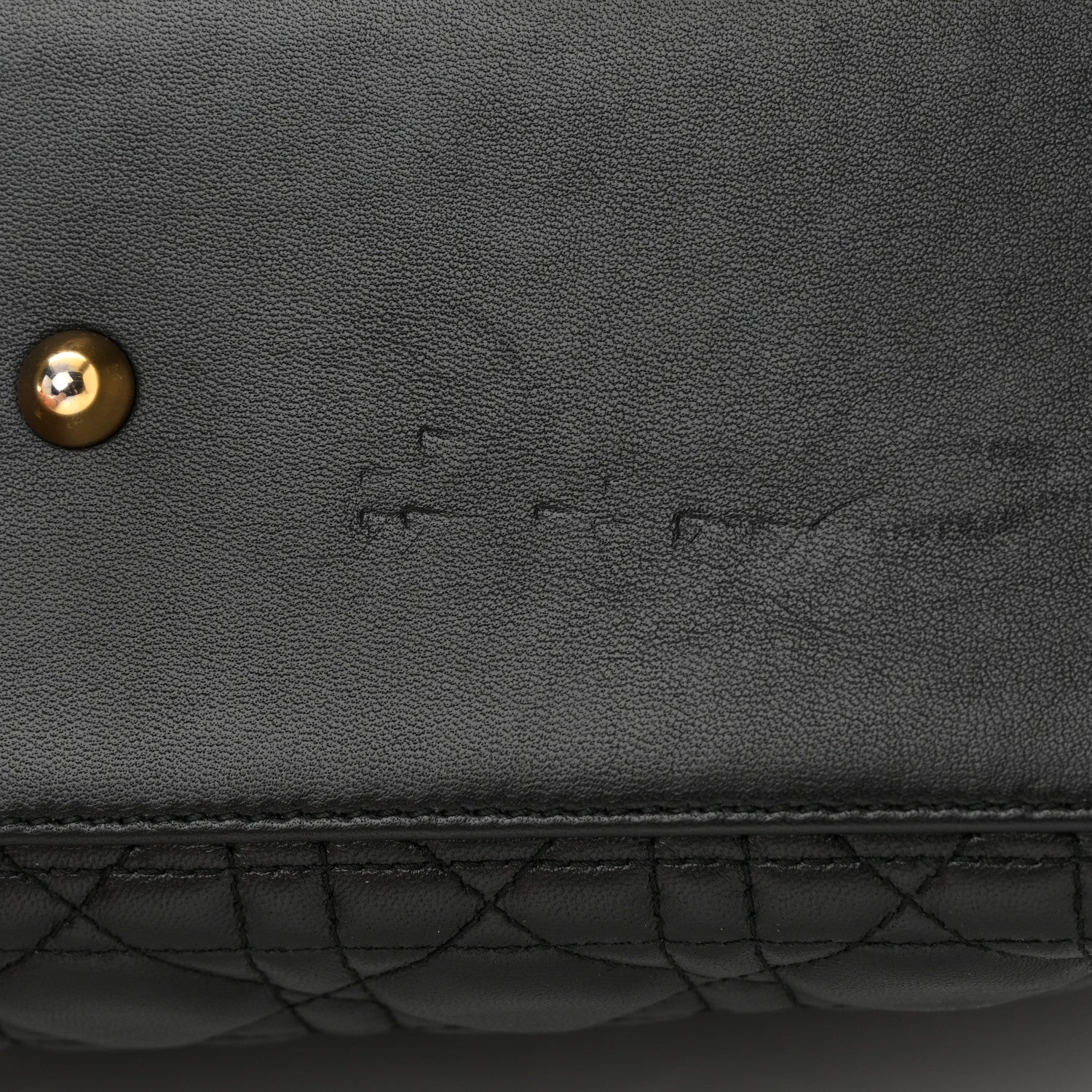 Christian Dior Lambskin Cannage Large Lady Dior Black 12 of 19