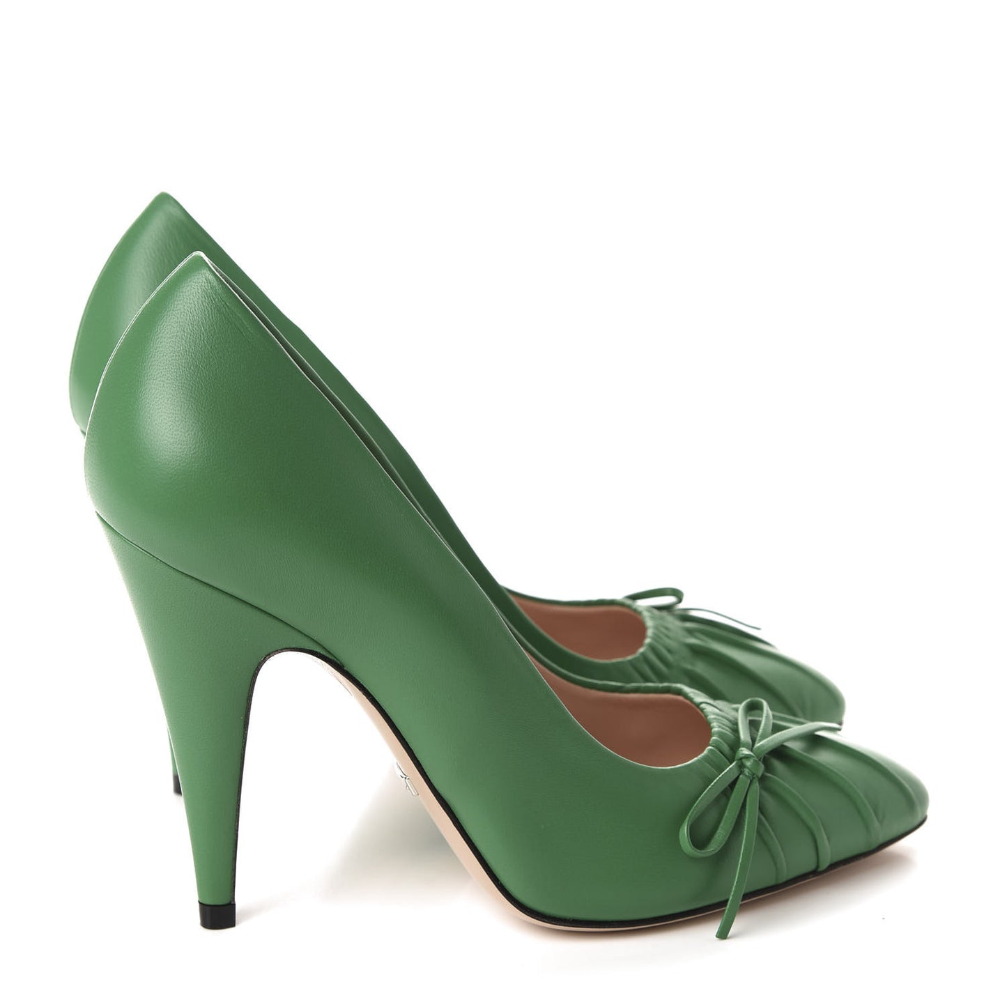 Nappa Bow High Heel Pumps 36 New Shamarock