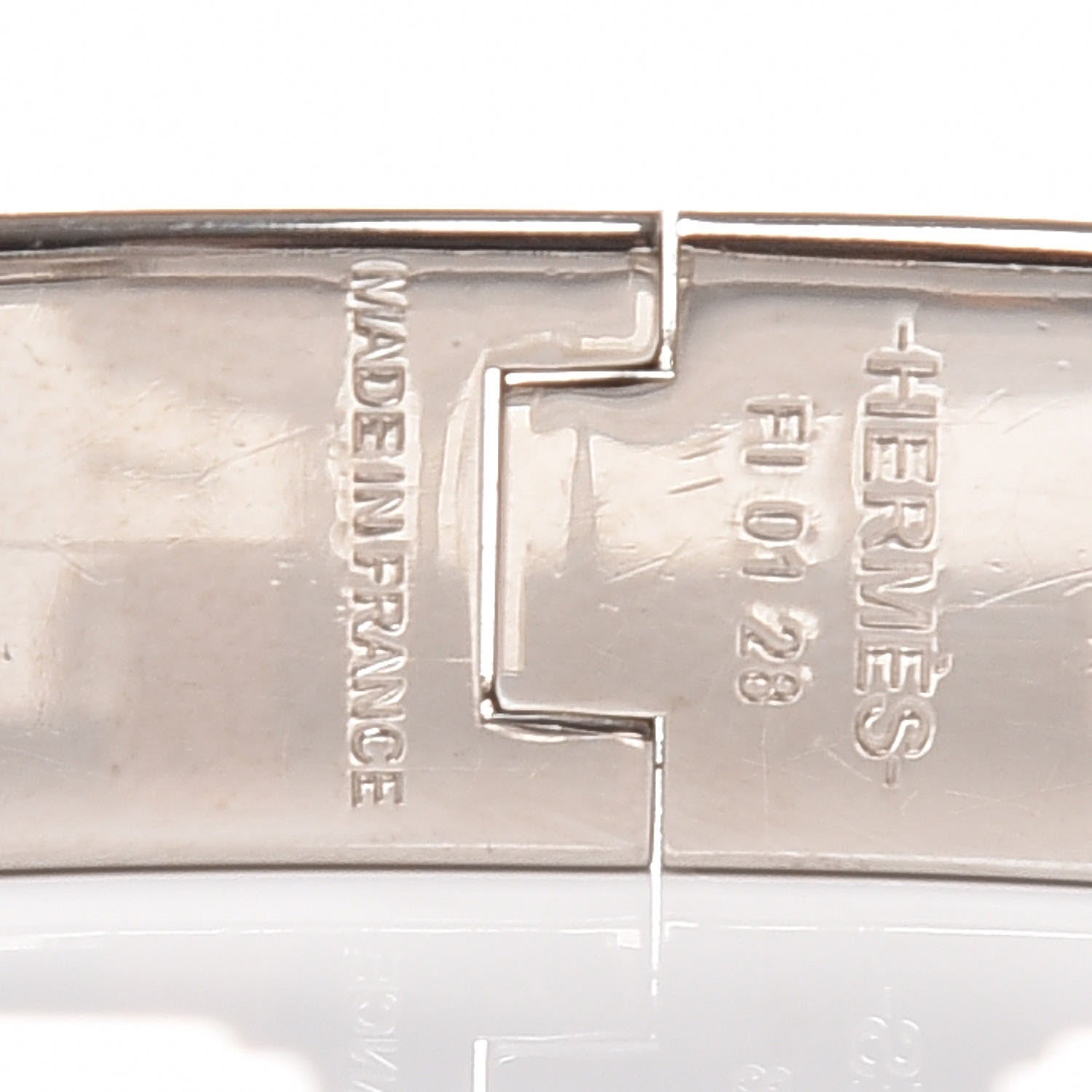 Hermes Matte Enamel Narrow Clic Clac HH Bracelet GM Etain 4 of 6