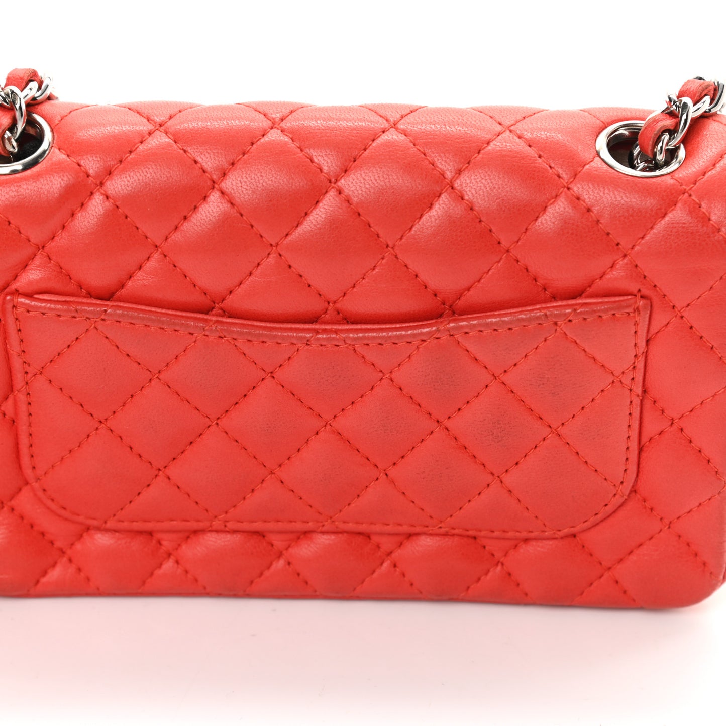 Lambskin Quilted Ladybug Extra Mini Flap Red