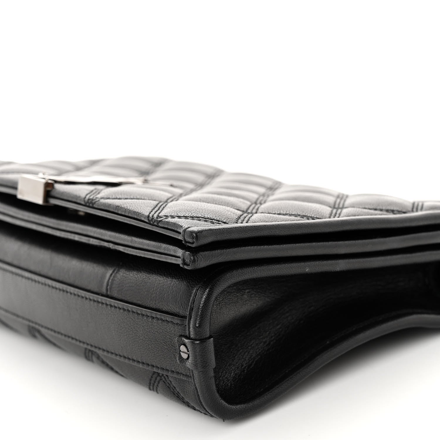 Saint Laurent Lambskin Quilted Mini Becky Chain Bag Black 8 of 8