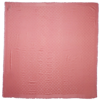 Louis Vuitton Silk Wool Monogram Shawl Corail 3 of 5