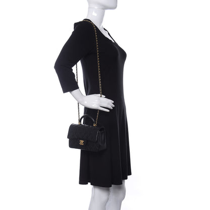 Chanel Lambskin Quilted Mini Top Handle Rectangular Flap Black 2 of 12