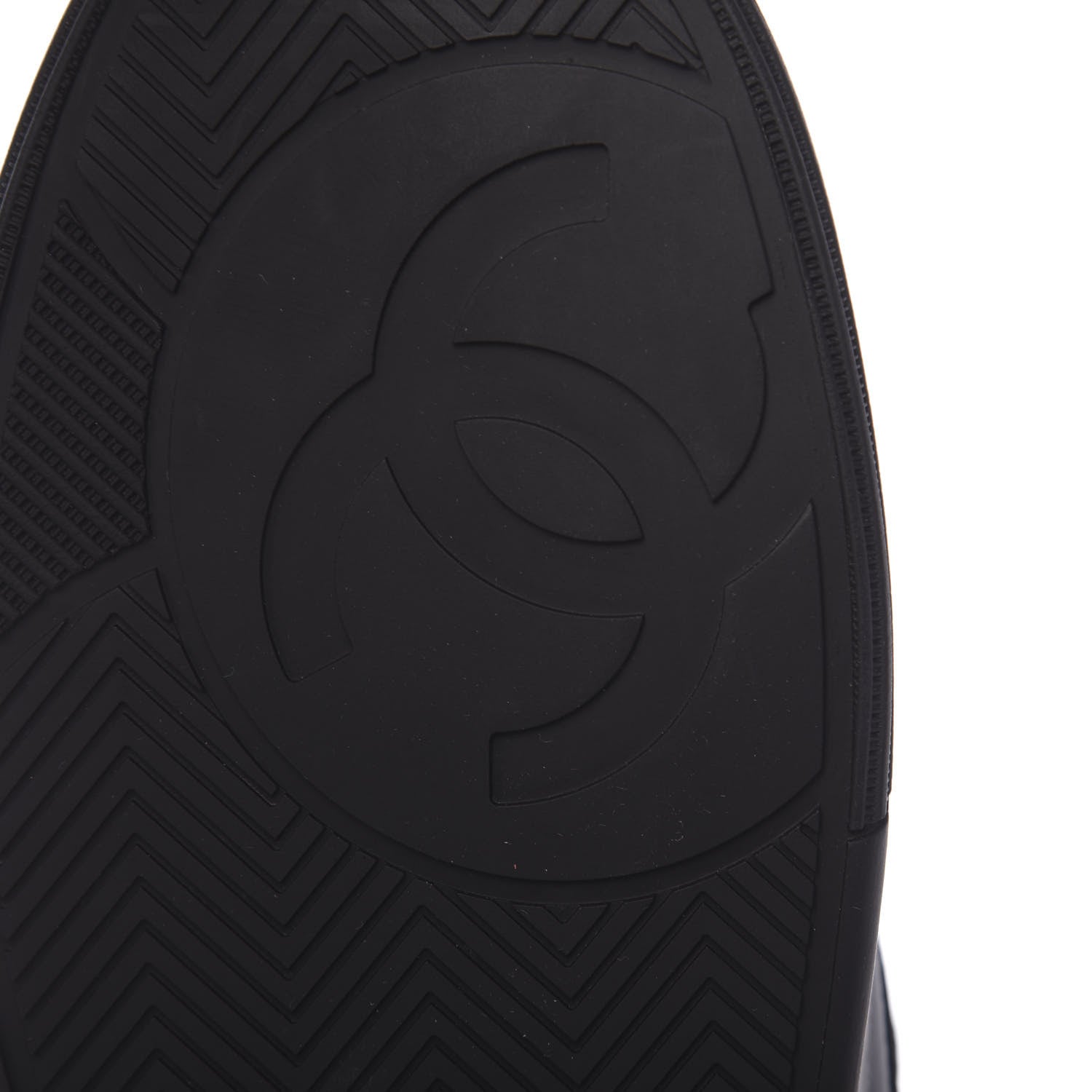 Chanel Lambskin Mens Logo High Top Sneakers 46 Black 9 of 11