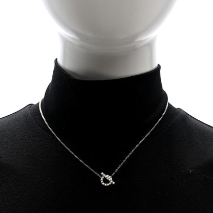 Hermes 18K White Gold Diamond Finesse Pendant Necklace 2 of 6