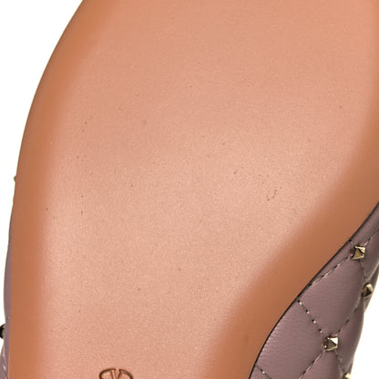 Valentino Garavani Lambskin Rockstud Spike Captoe Ballerina Flats 38 Poudre Gold 11 of 12