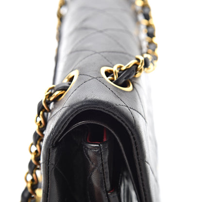 Chanel Lambskin Quilted Medium Double Flap Black 13 of 15