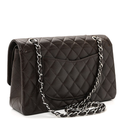 Chanel Caviar Quilted Medium Double Flap Dark Brown 3 of 10