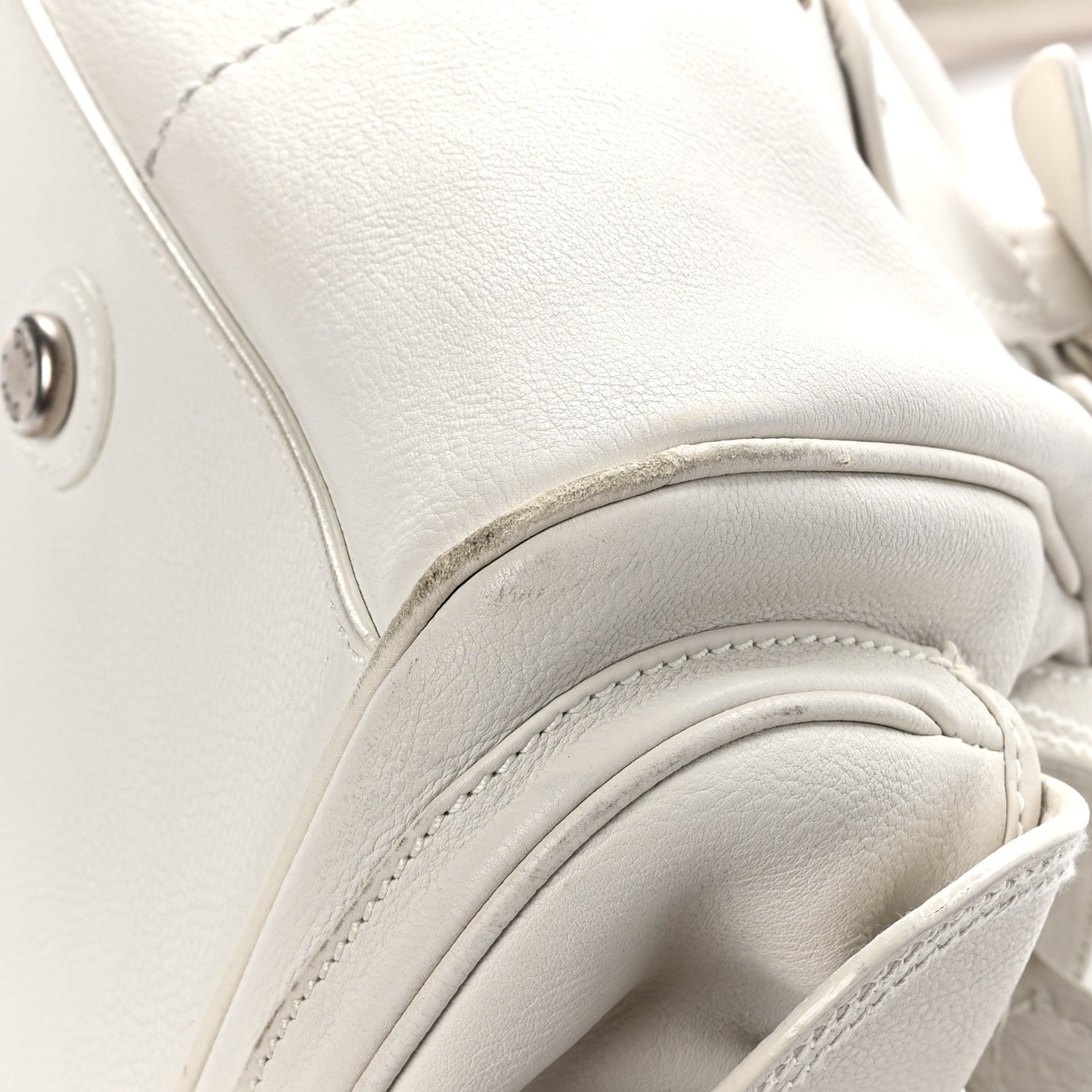 Christian Dior Calfskin My Dior Frame Pocket Satchel White 12 of 12