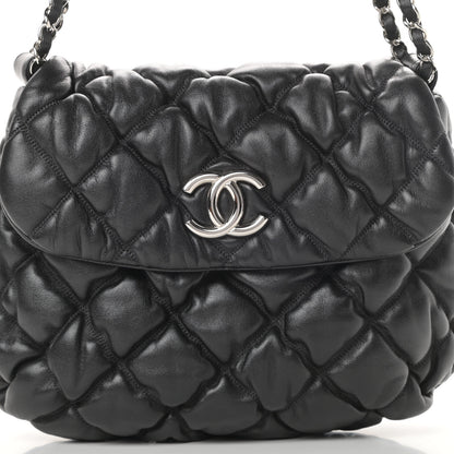 Chanel Lambskin Bubble Quilt Flap Bag Black 8 of 10