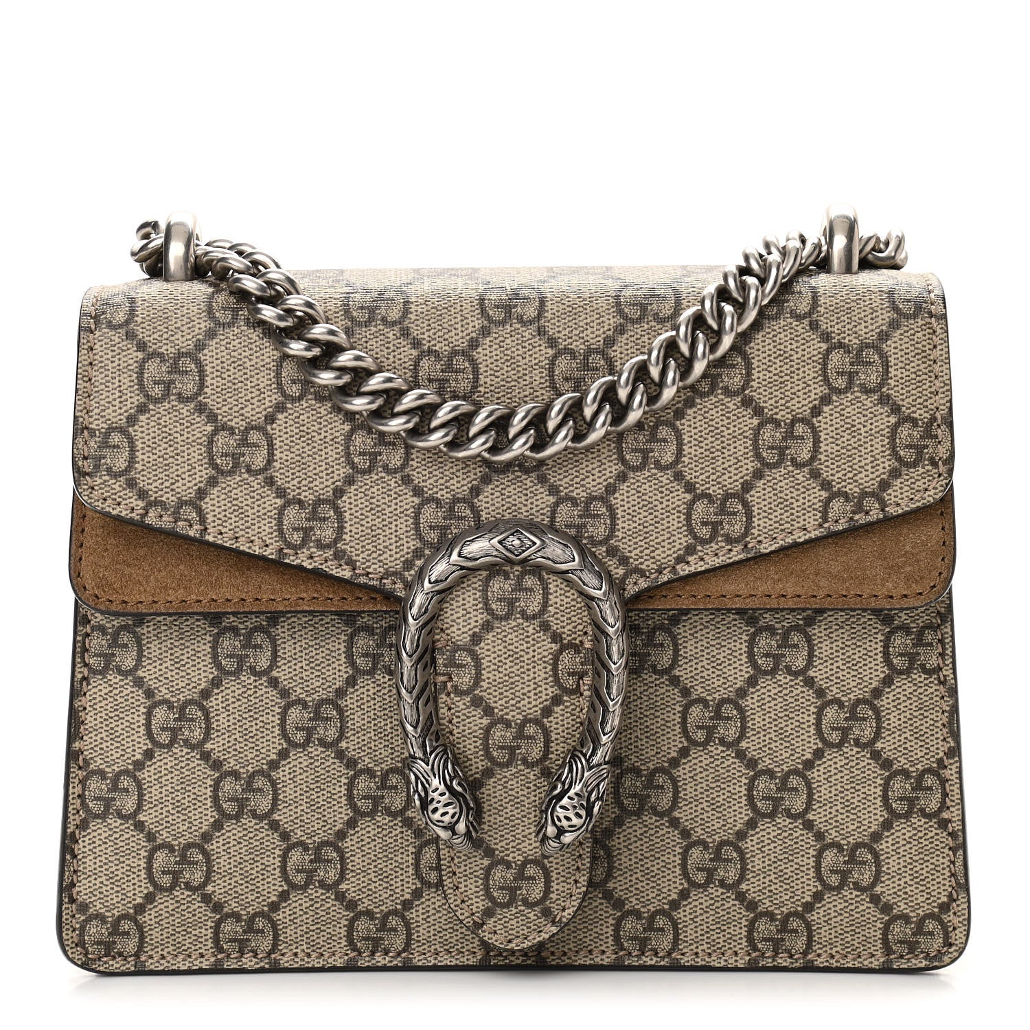 Gucci GG Supreme Monogram Mini Dionysus Shoulder Bag Taupe 1 of 10