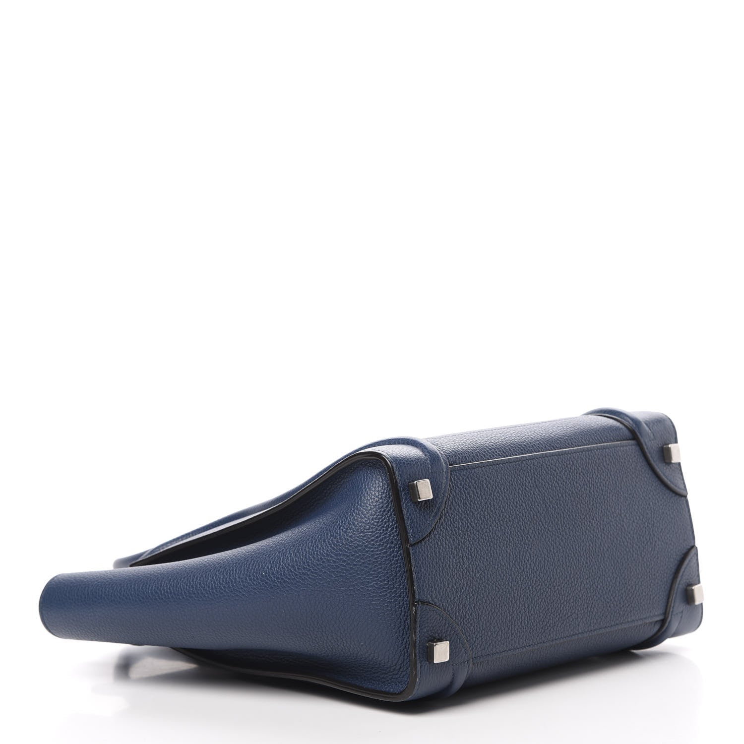 Celine Baby Drummed Calfskin Micro Luggage Petrol 4 of 15