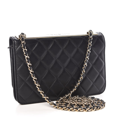 Chanel Lambskin Quilted Trendy CC Wallet On Chain WOC Black 3 of 11