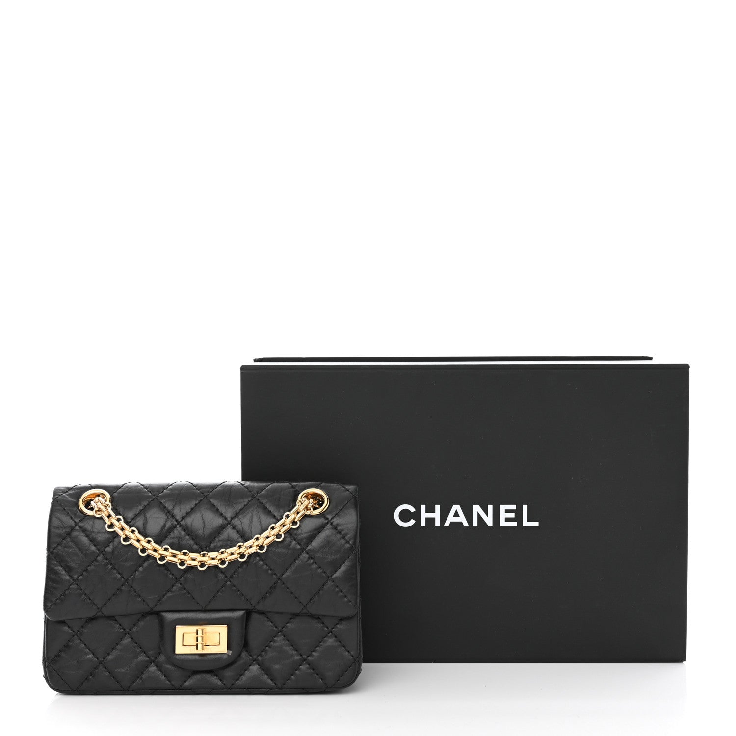 Chanel Aged Calfskin Quilted 2.55 Reissue Mini Flap Black 11 of 11