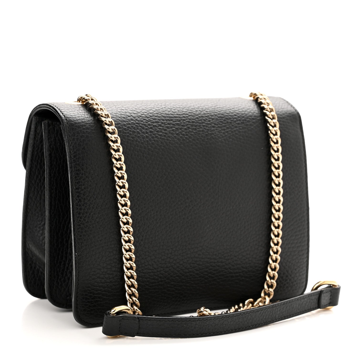 Gucci Dollar Calfskin Small Interlocking G Shoulder Bag Black 3 of 11