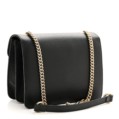 Gucci Dollar Calfskin Small Interlocking G Shoulder Bag Black 3 of 11
