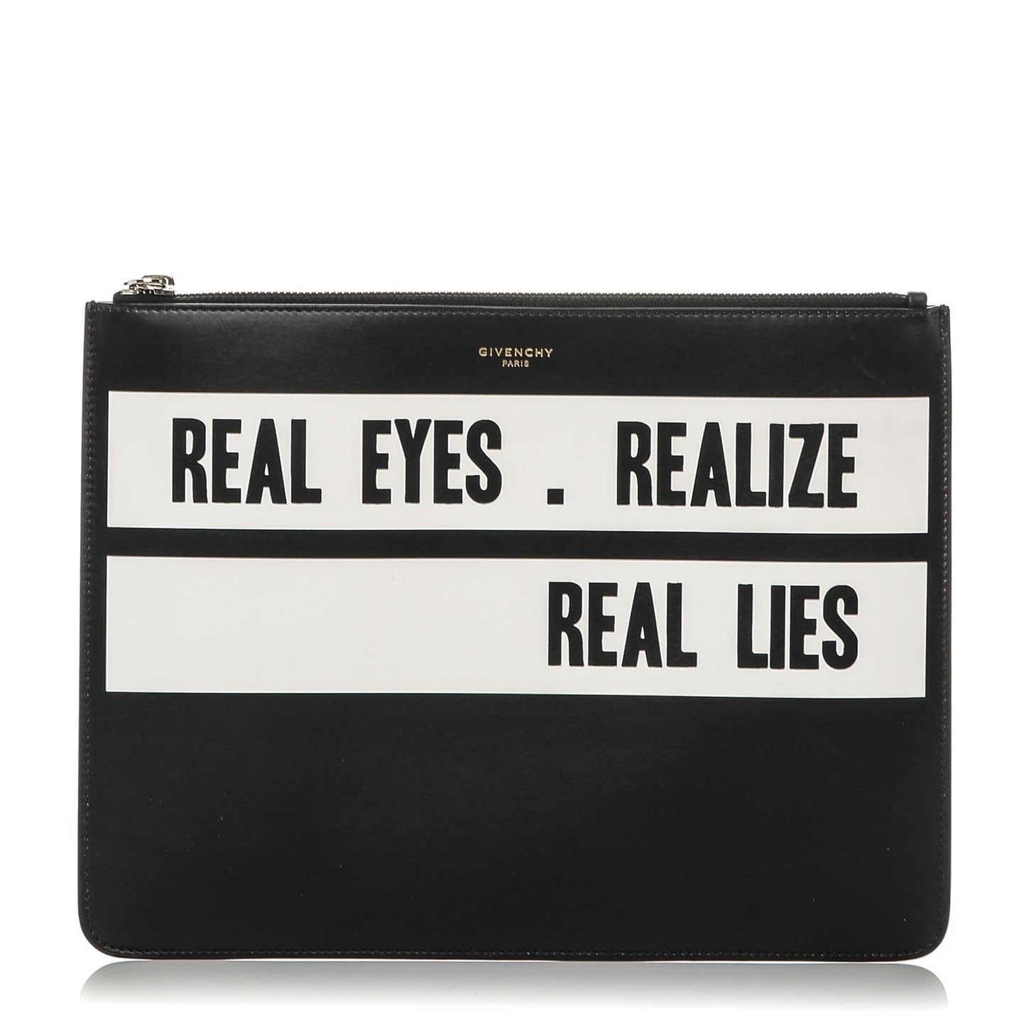 Calfskin Medium Real Eyes Pouch Black