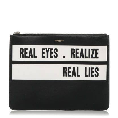 Givenchy Calfskin Medium Real Eyes Pouch Black 1 of 6