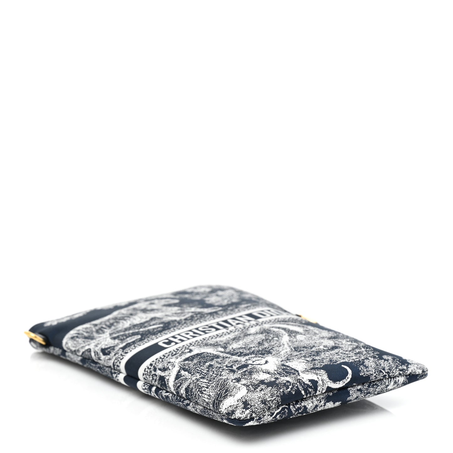 Technical Fabric Embroidered Toile De Jouy DiorTravel Multifunction Pouch Blue