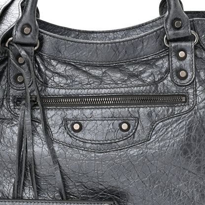 Balenciaga Metallic Agneau Classic Hardware Argent Fonce 8 of 10