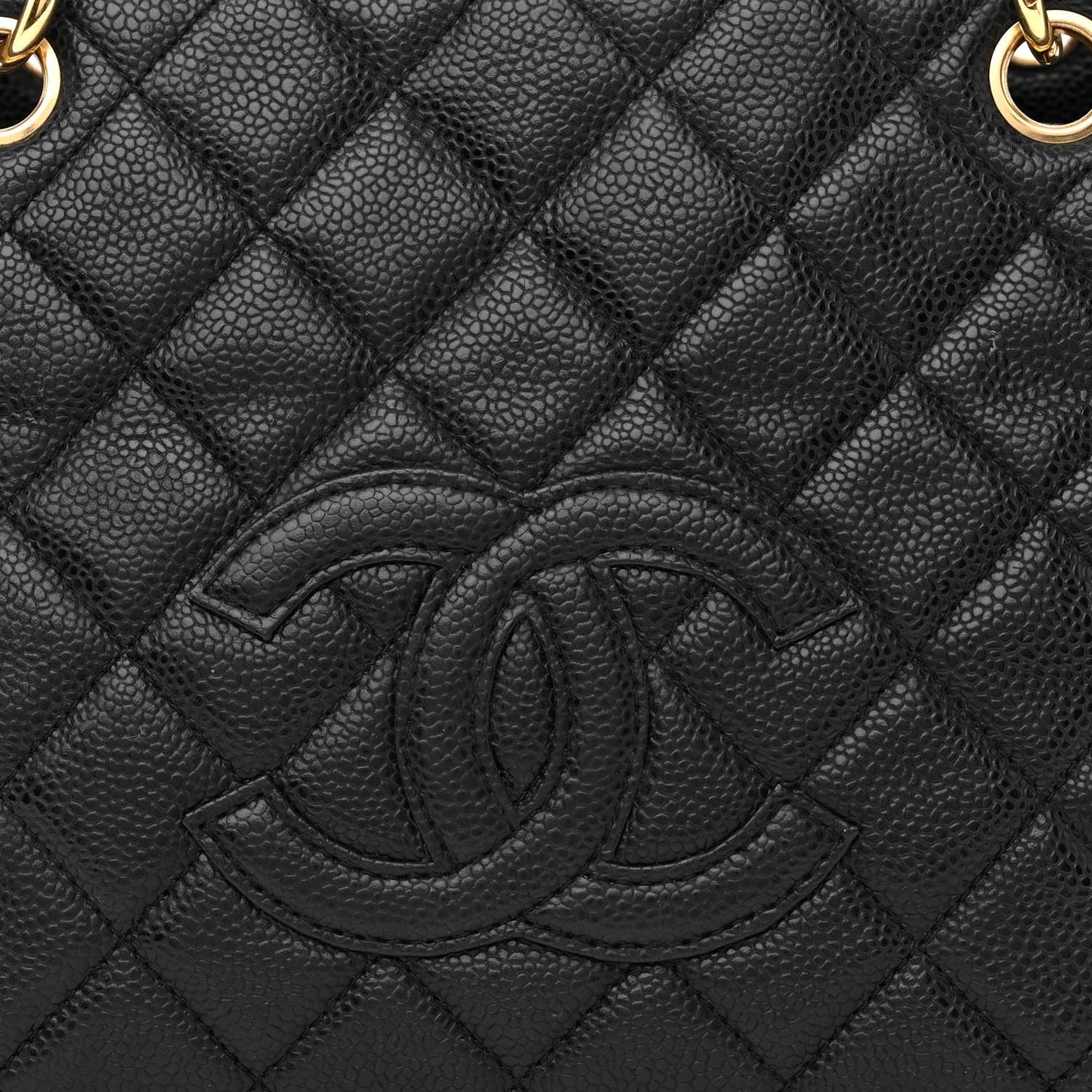 Caviar Quilted Petit Timeless Tote PTT Black