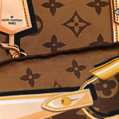 Louis Vuitton Silk Monogram Confidential Square Scarf Brown 5 of 5