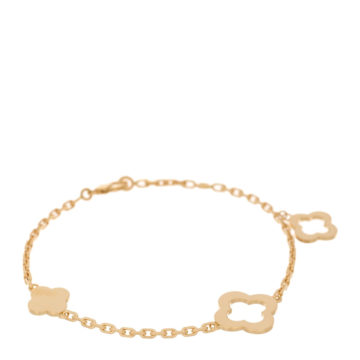 Van Cleef & Arpels 18K Yellow Gold 3 Motifs Byzantine Alhambra Bracelet 1 of 4