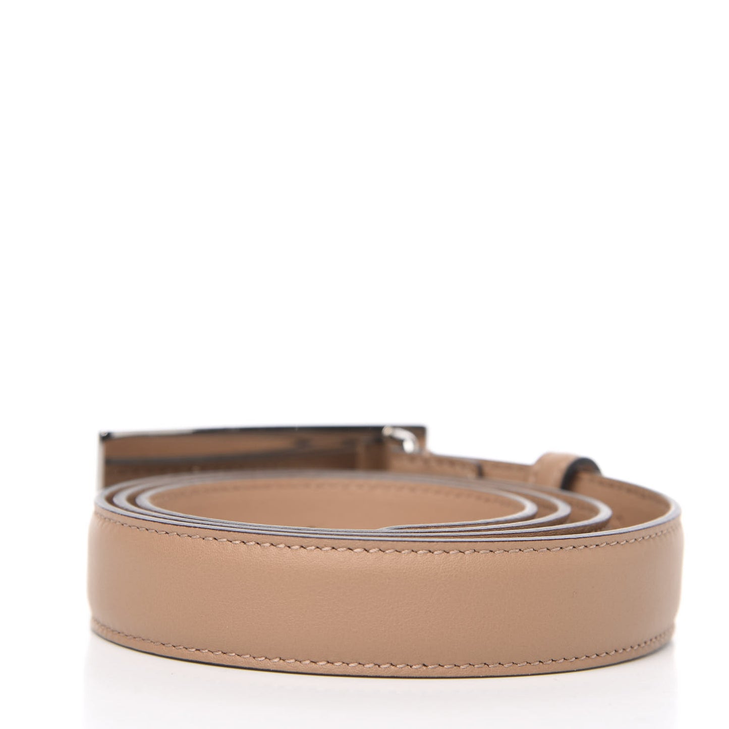 Calfskin Horsebit Crystal Belt 90 36 Beige