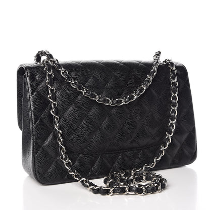 Chanel Caviar Quilted Jumbo Double Flap Black 3 of 10