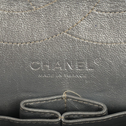 Chanel Metallic Calfskin Striped 2.55 Reissue 227 Silver 9 of 10