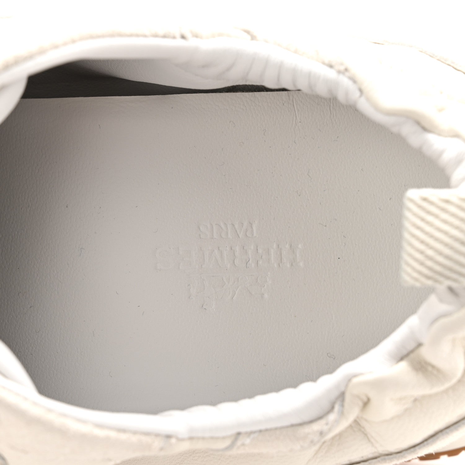 Hermes Suede Goatskin Jet Sneakers 37.5 White 8 of 10