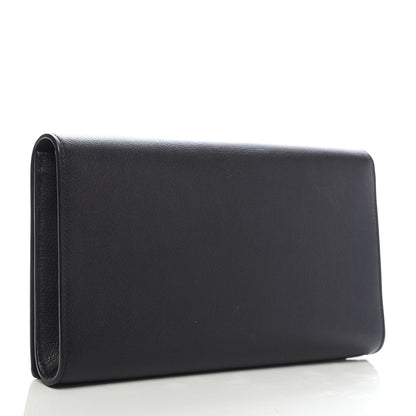 Saint Laurent Calfskin Monogram Large Belle De Jour Clutch Black 3 of 9