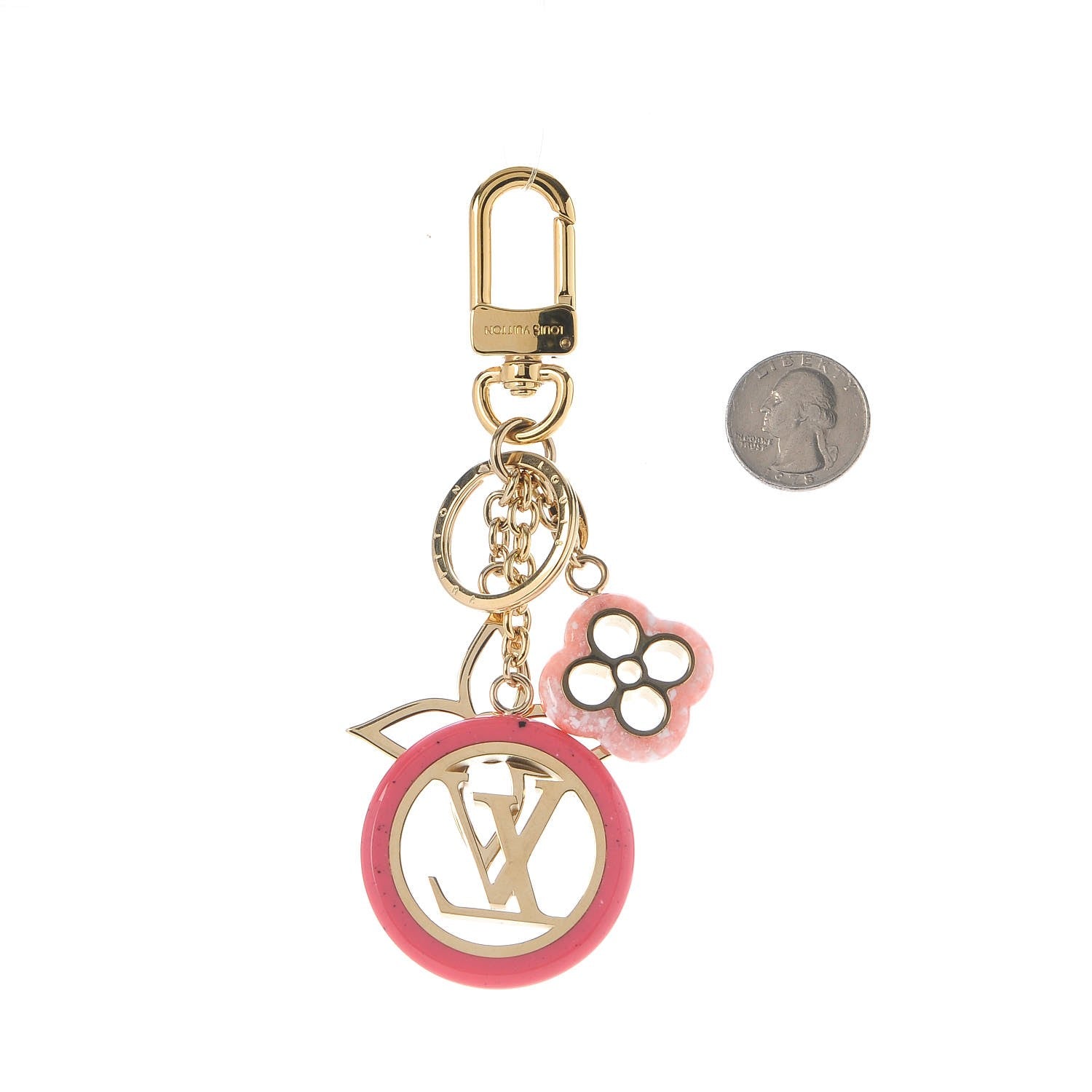Louis Vuitton Colorline Bag Charm Key Holder Pink Glitter 2 of 4