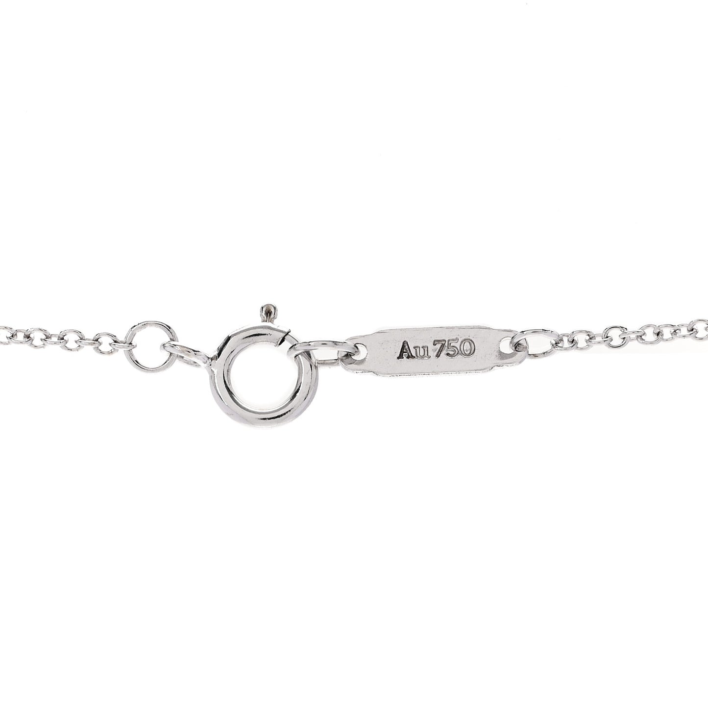 18K White Gold Diamond Atlas Pierced Key Pendant Necklace
