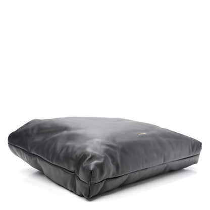 Mansur Gavriel Calfskin Reversible Pillow Tote Black Flamma 4 of 9
