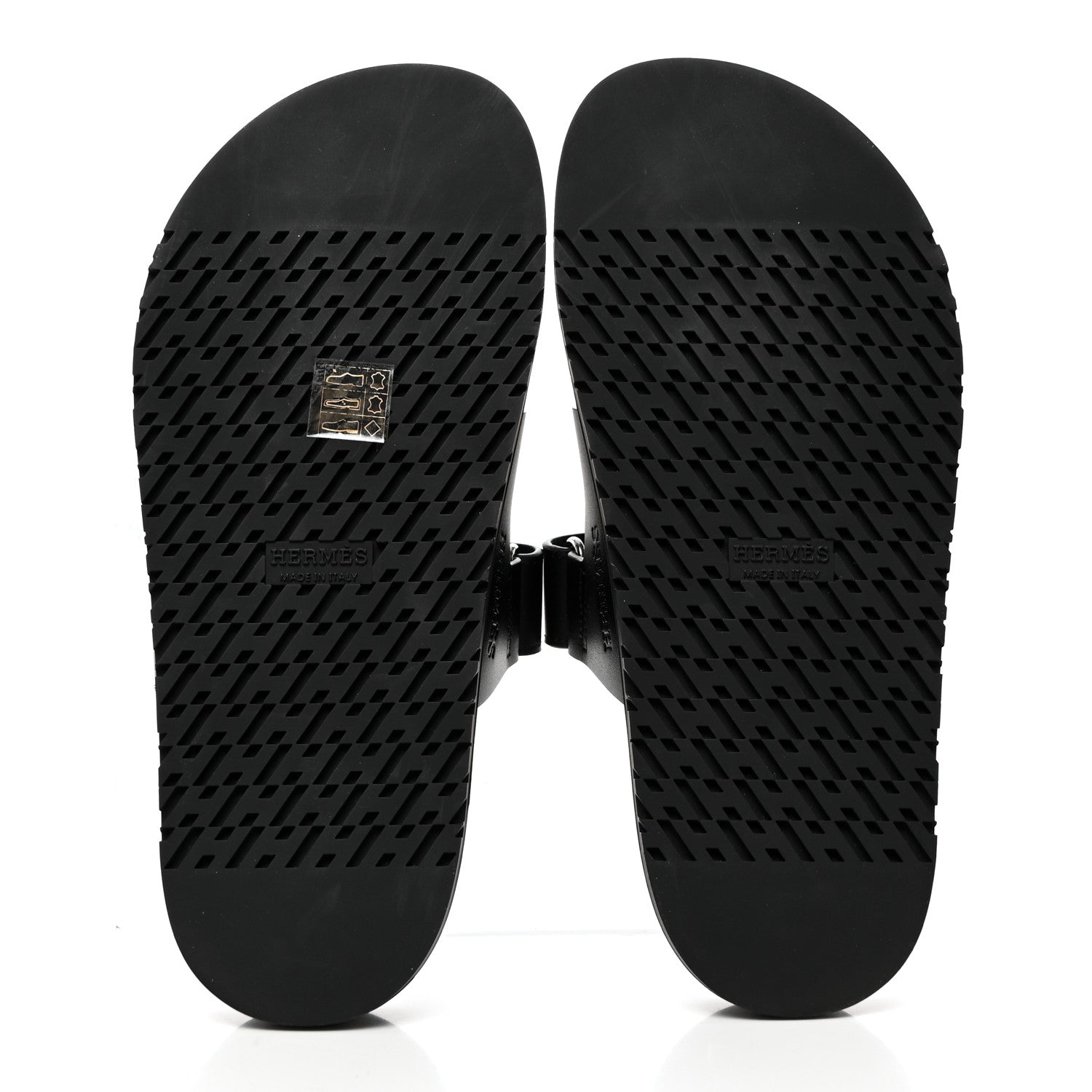 Hermes Calfskin Womens Chypre Sandals 37 Black 5 of 9