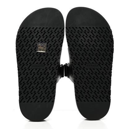 Hermes Calfskin Womens Chypre Sandals 37 Black 5 of 9